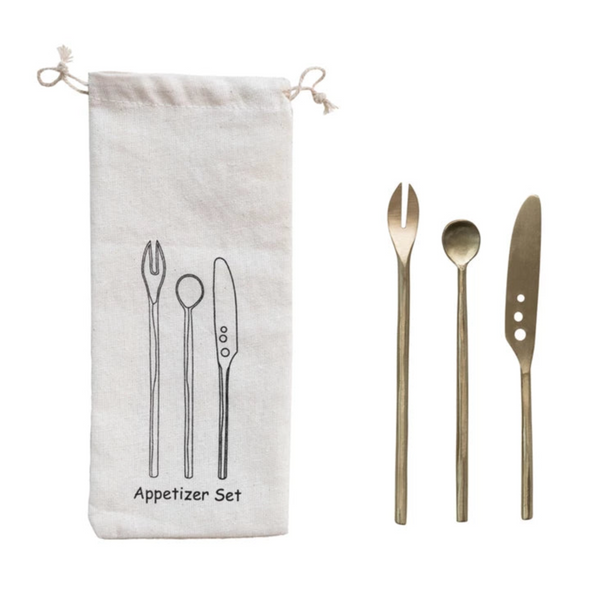 Brass Appetizer Cutlery Set