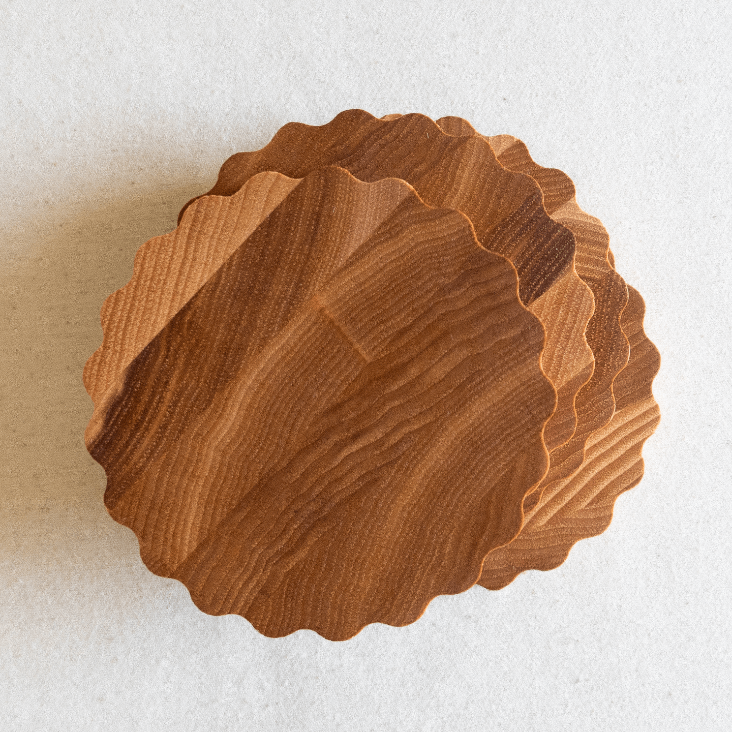 Scalloped Hardwood Coasters - DIGS