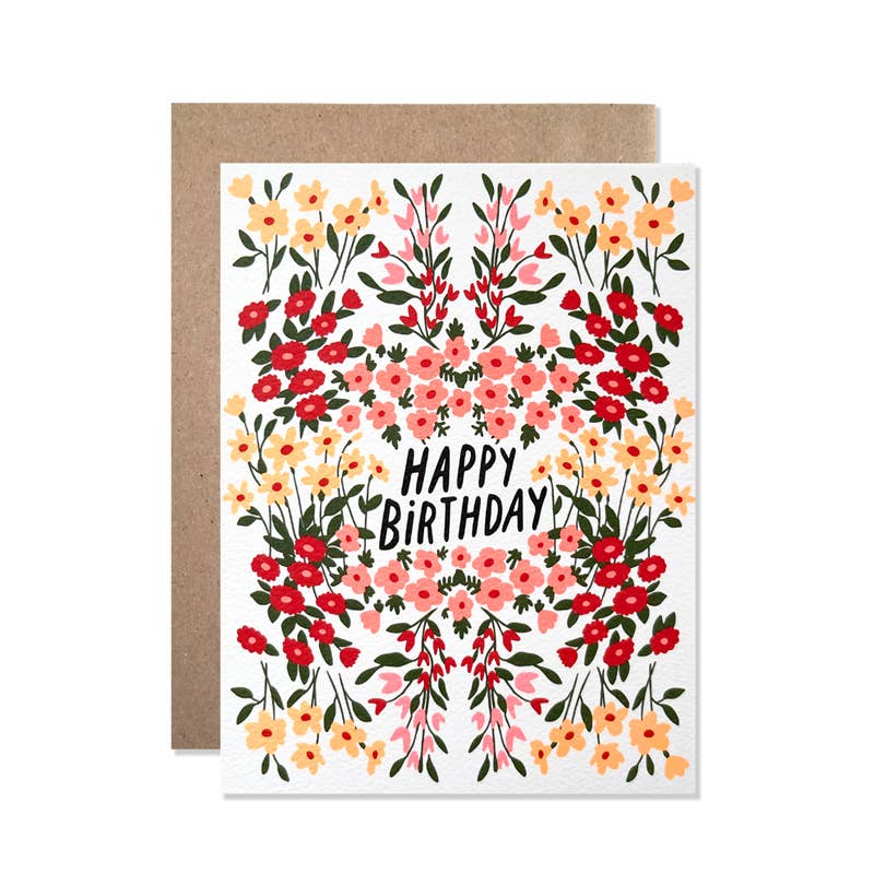 Scarlet Garden Birthday Card - DIGS