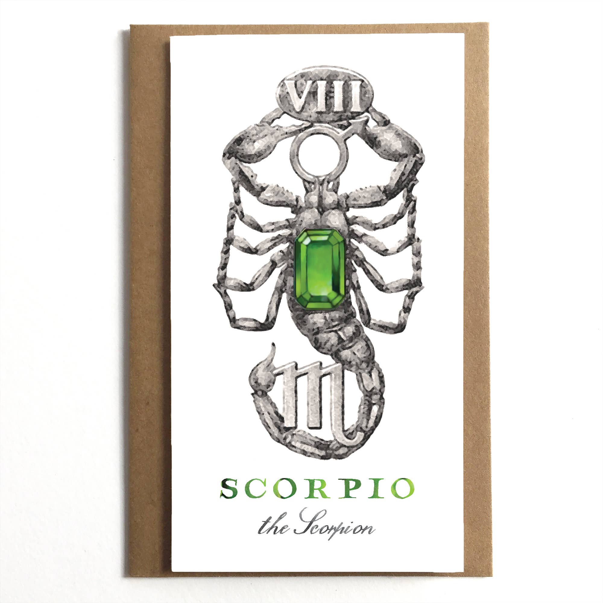Scorpio the Scorpion Zodiac Card - DIGS