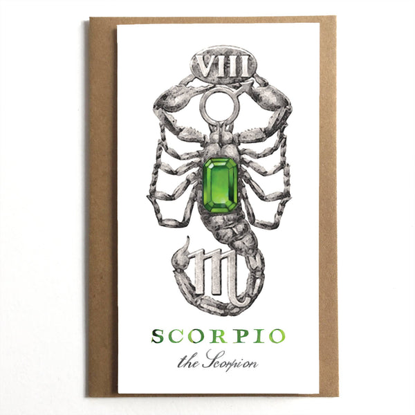 Scorpio the Scorpion Zodiac Card - DIGS
