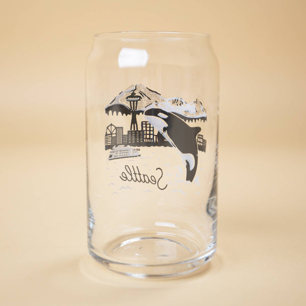 Seattle Orca Skyline Beer Can Glass - DIGS