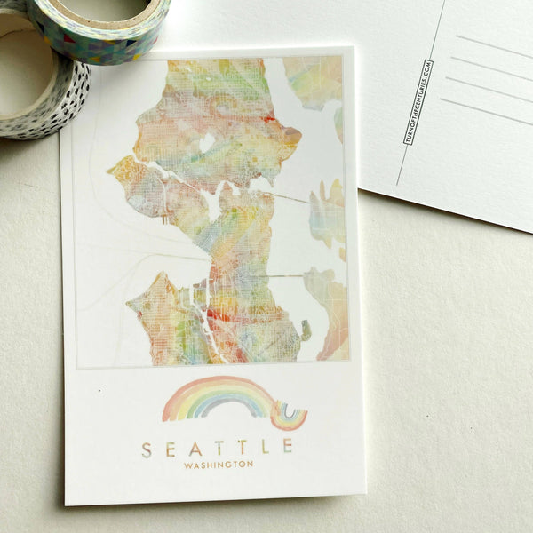 Seattle PRIDE Map Postcard - DIGS