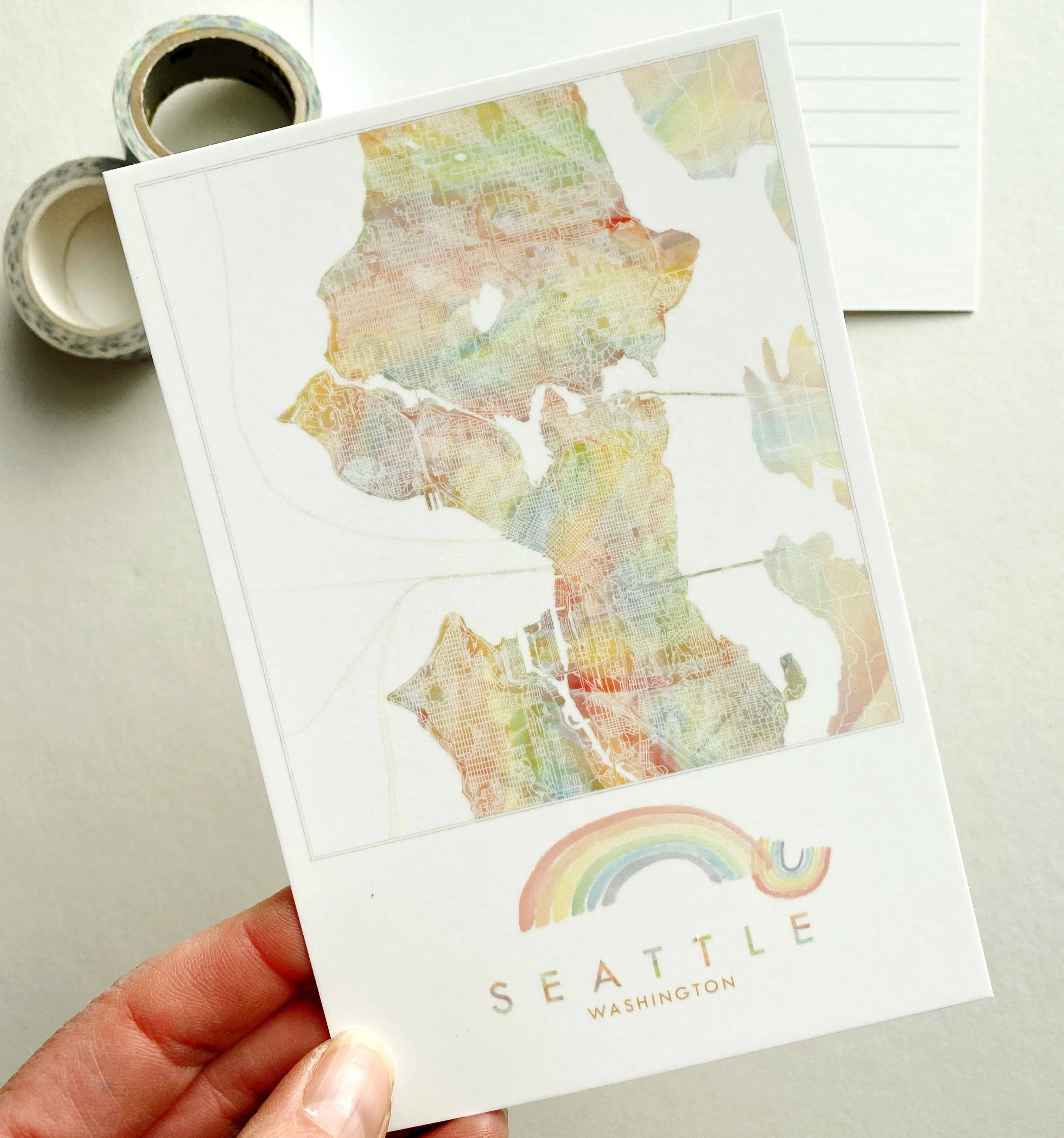 Seattle PRIDE Map Postcard - DIGS