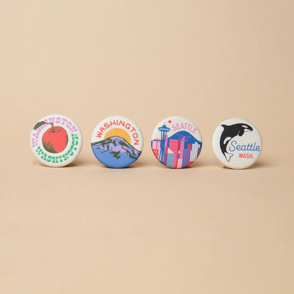 Seattle Skyline Button - DIGS