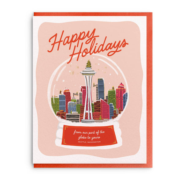 Seattle Snow Globe Christmas Card - DIGS
