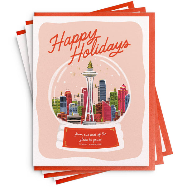 Seattle Snow Globe Christmas Card Box Set - DIGS