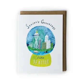 Seattle Snow Globe Holiday Card - DIGS