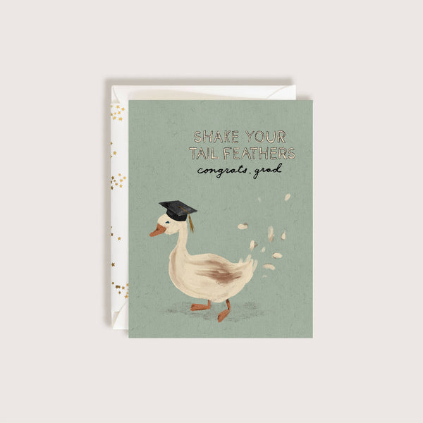 Shake Tail Feathers Graduation Card - DIGS