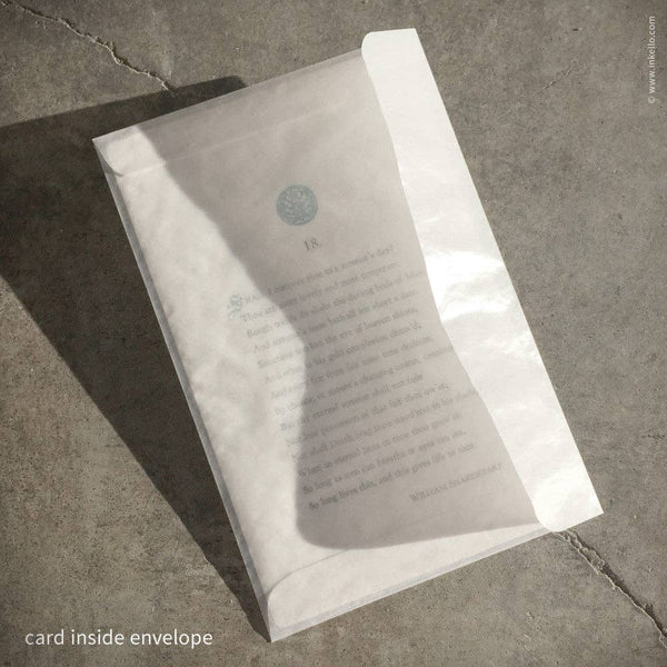 Shakespeare's 18th Sonnet Love Card - DIGS