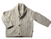 Shawl Collar Cable Knit Baby Cardigan - DIGS