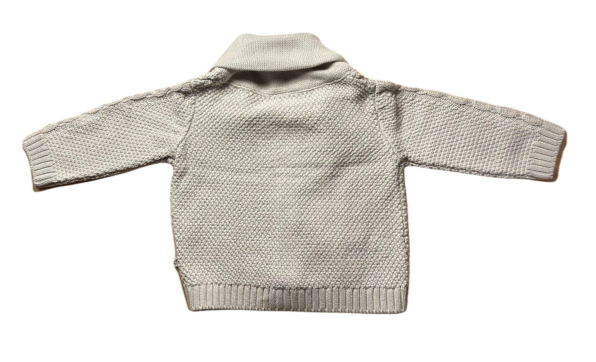 Shawl Collar Cable Knit Baby Cardigan - DIGS