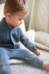 Shawl Collar Cable Knit Baby Cardigan - DIGS