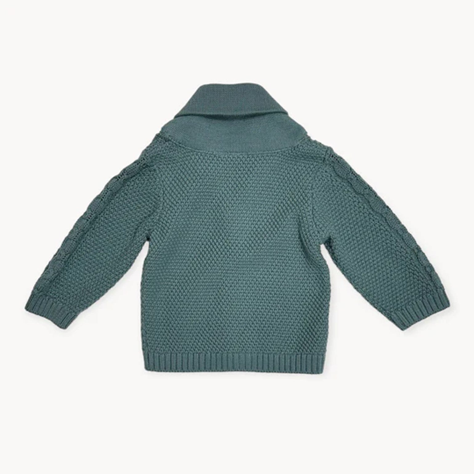Shawl Collar Cable Knit Baby Cardigan - DIGS