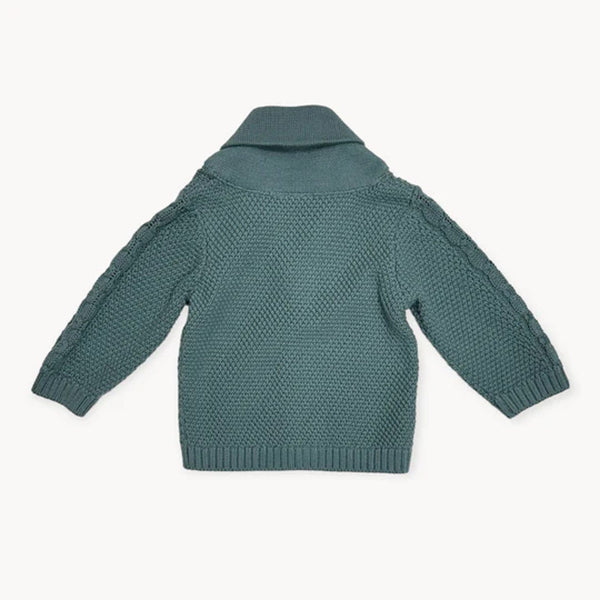 Shawl Collar Cable Knit Baby Cardigan - DIGS