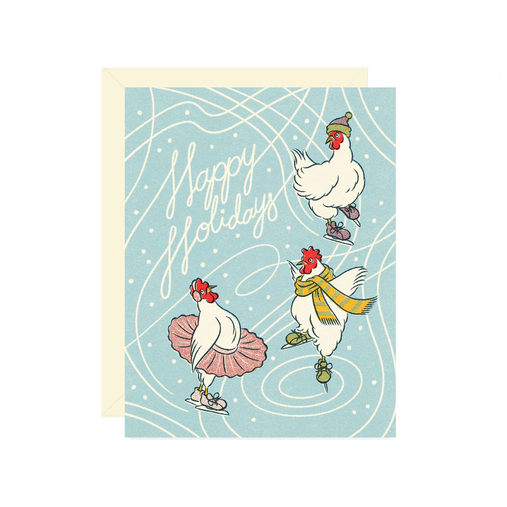 Skating Chickens Holiday Card - DIGS