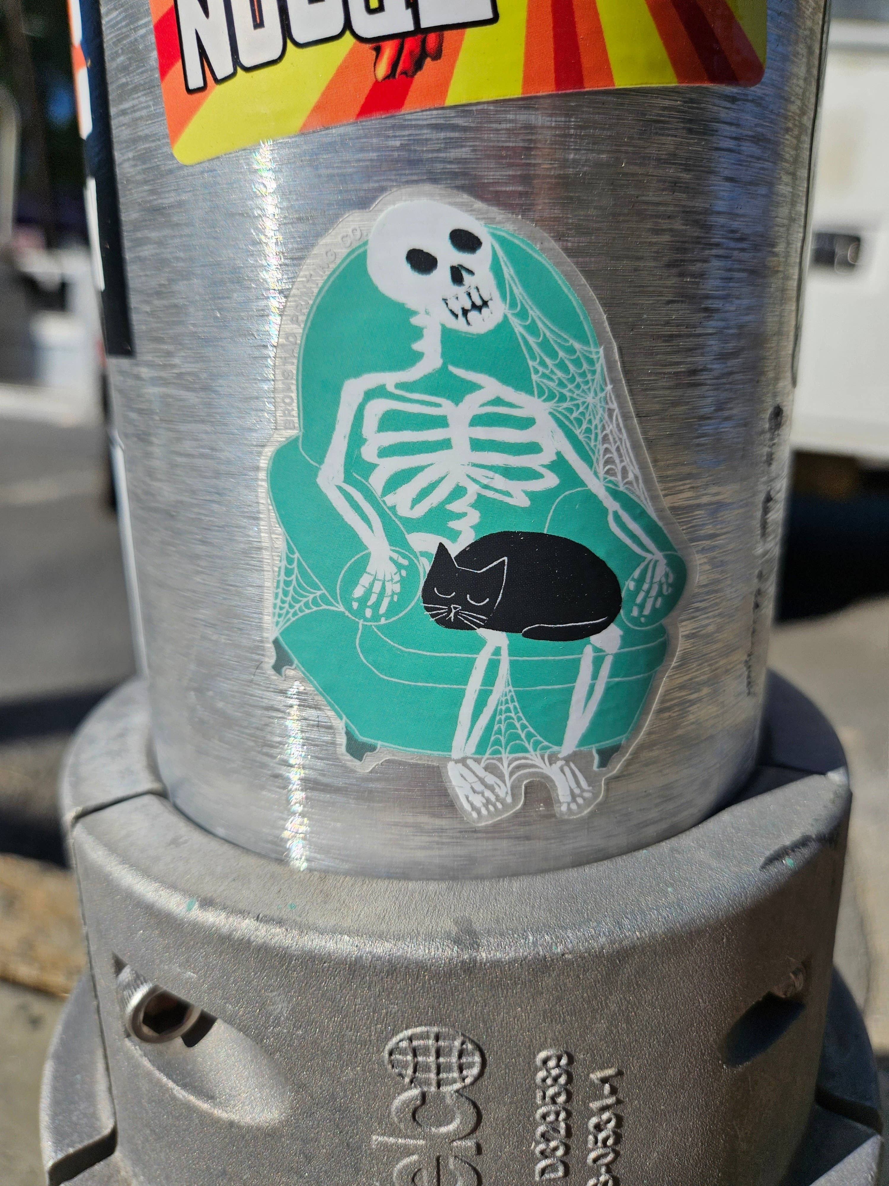 Skeleton Cat Sticker - DIGS