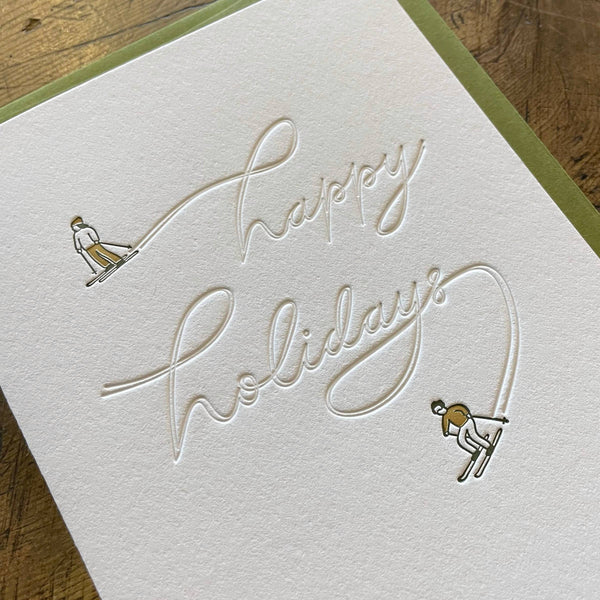 Skiers Happy Holidays Card - DIGS