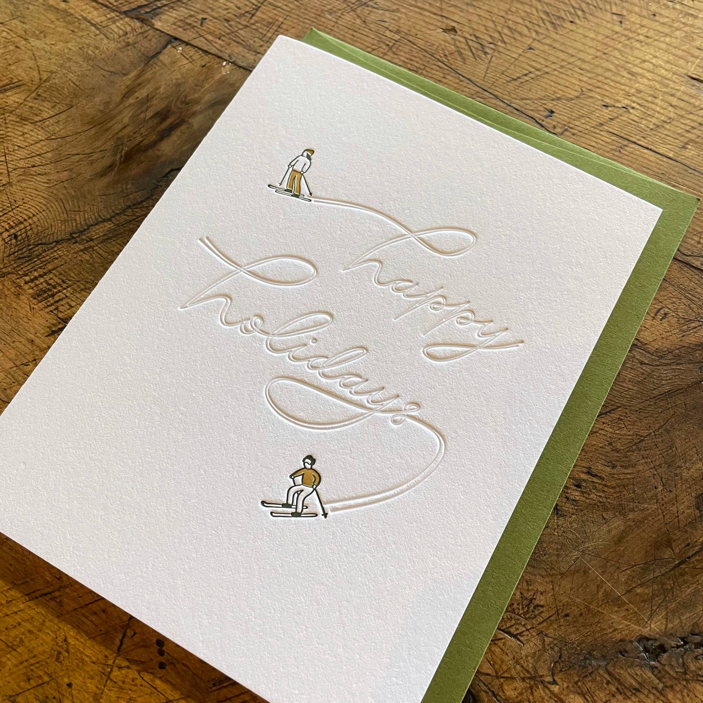 Skiers Happy Holidays Card - DIGS