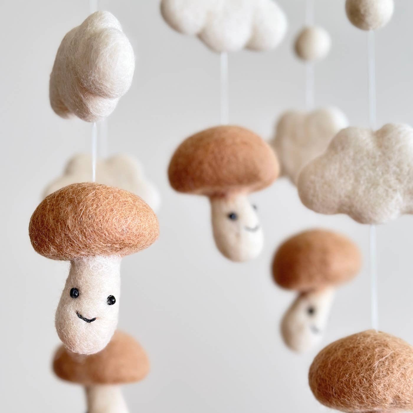 Smiley Mushroom Baby Mobile - DIGS
