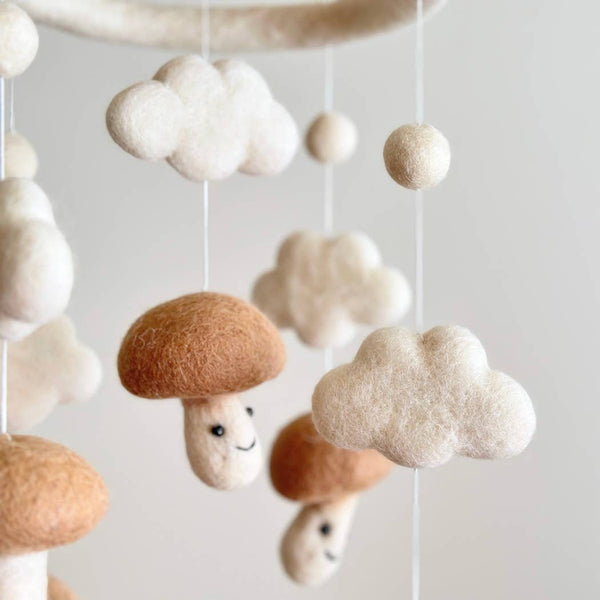 Smiley Mushroom Baby Mobile - DIGS