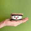 Smiling S'more Felt Wool Ornament - DIGS