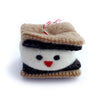 Smiling S'more Felt Wool Ornament - DIGS
