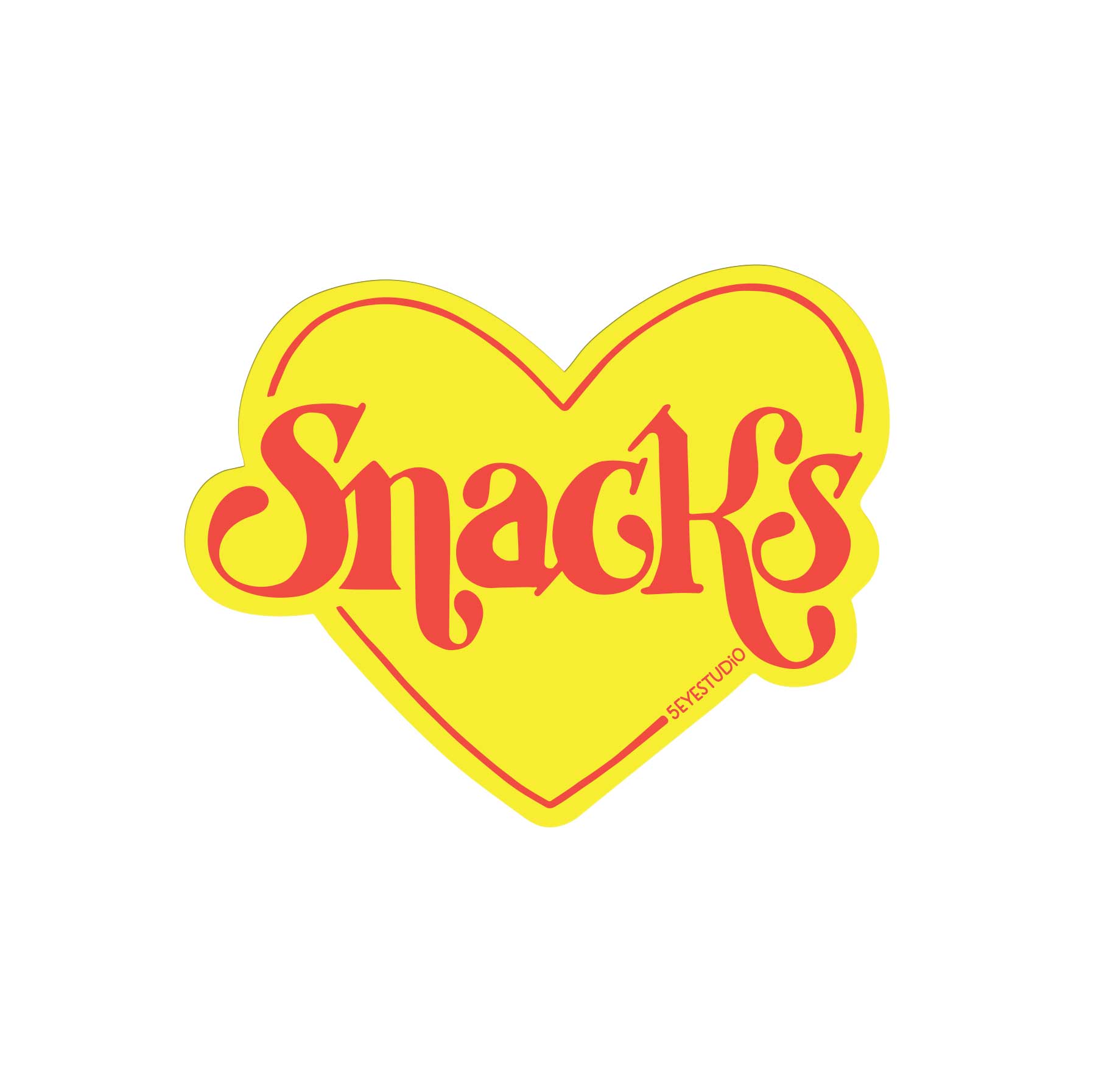 Snacks Heart Sticker - DIGS