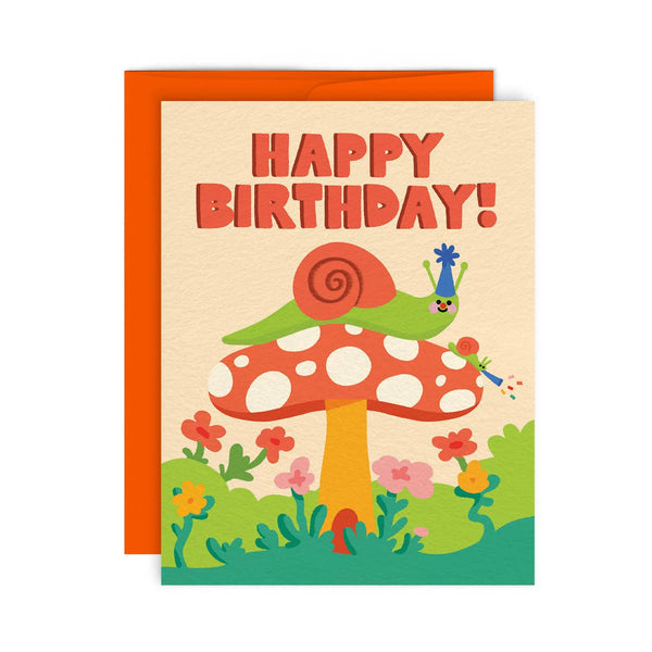 Snail Party Birthday Card - DIGS