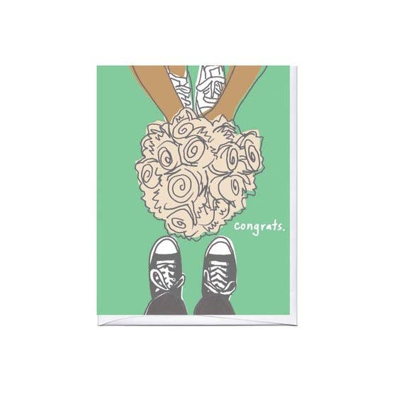 Sneaker Bouquet Wedding Card - DIGS