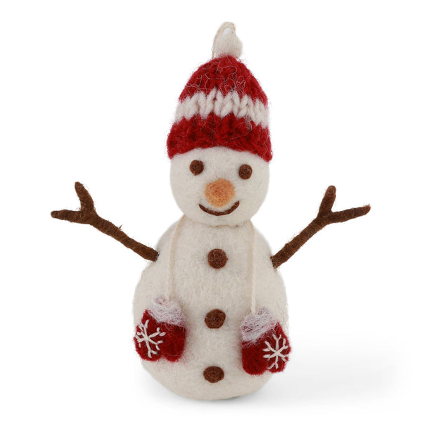 Snowman w/ Red Hat & Mittens Ornament - DIGS