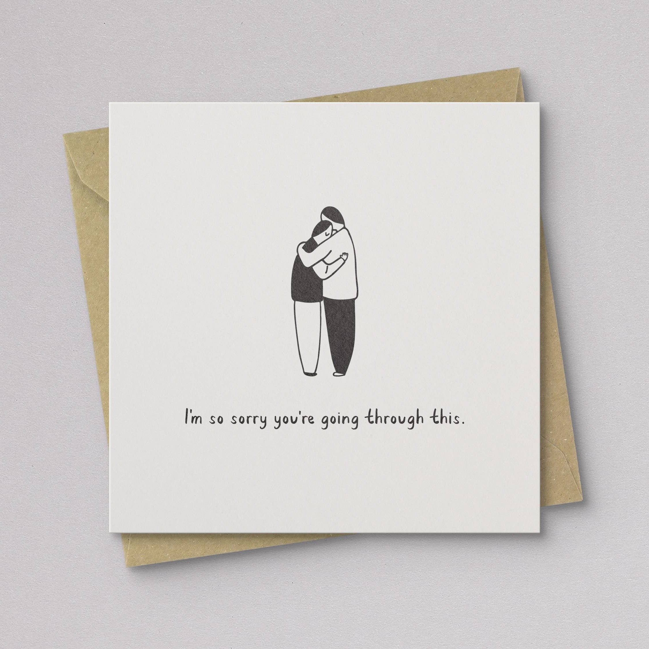 Sorry - Hug Sympathy Card - DIGS