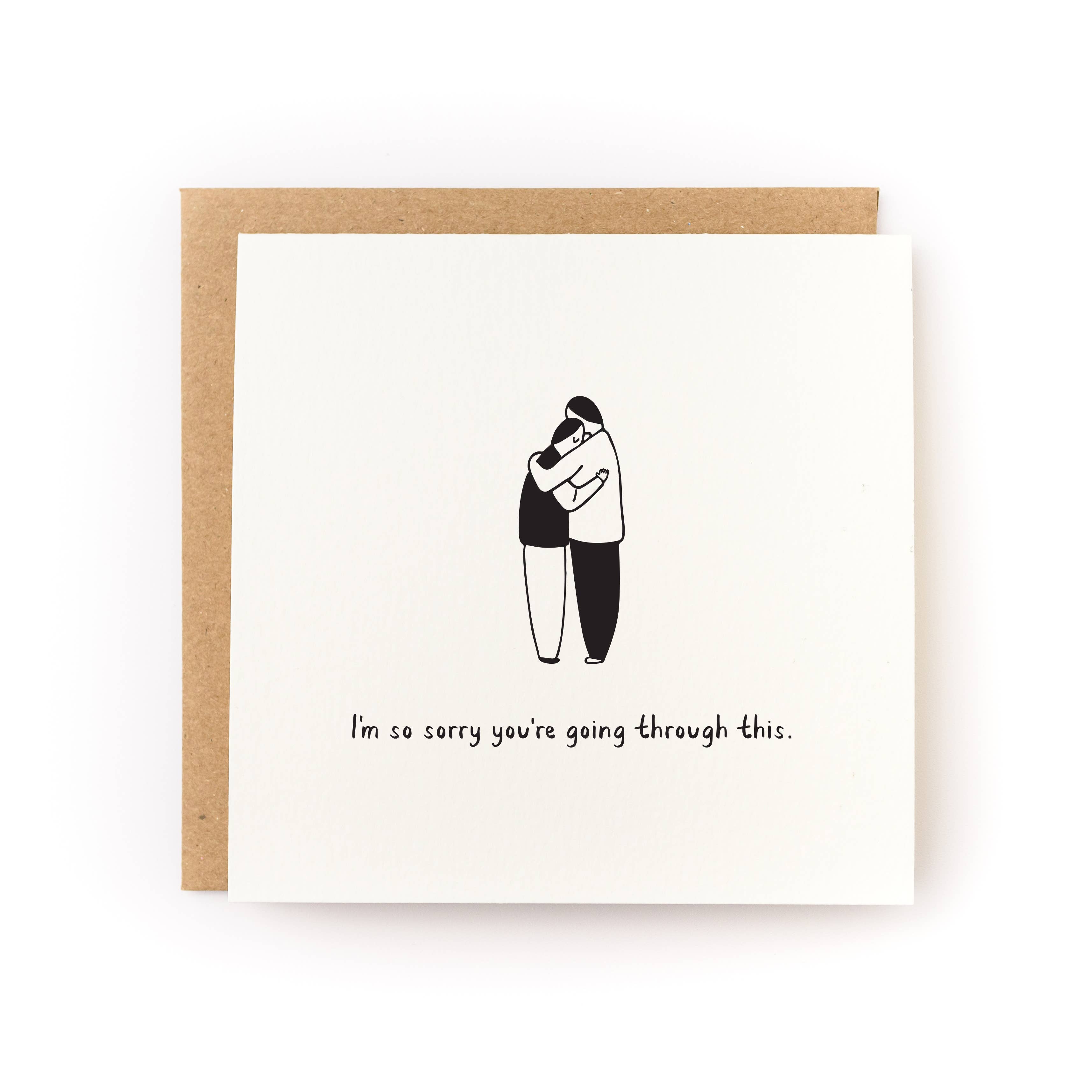 Sorry - Hug Sympathy Card - DIGS