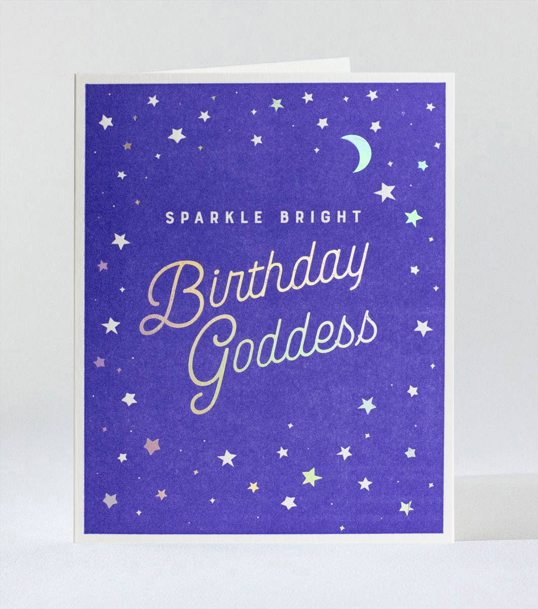 Sparkle Goddess Birthday Card - DIGS