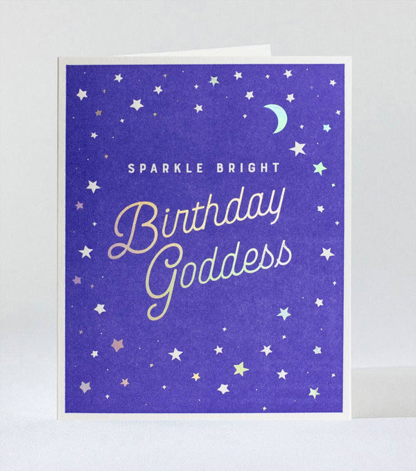 Sparkle Goddess Birthday Card - DIGS
