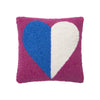 Split Heart Square Hook Pillow - DIGS