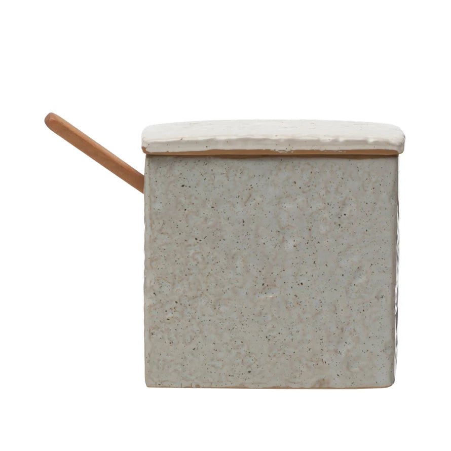 Square Salt Cellar with Spoon - DIGS