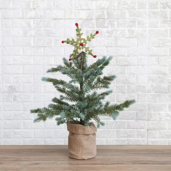 Star with Holly Leaves/Berries Tree Topper - DIGS