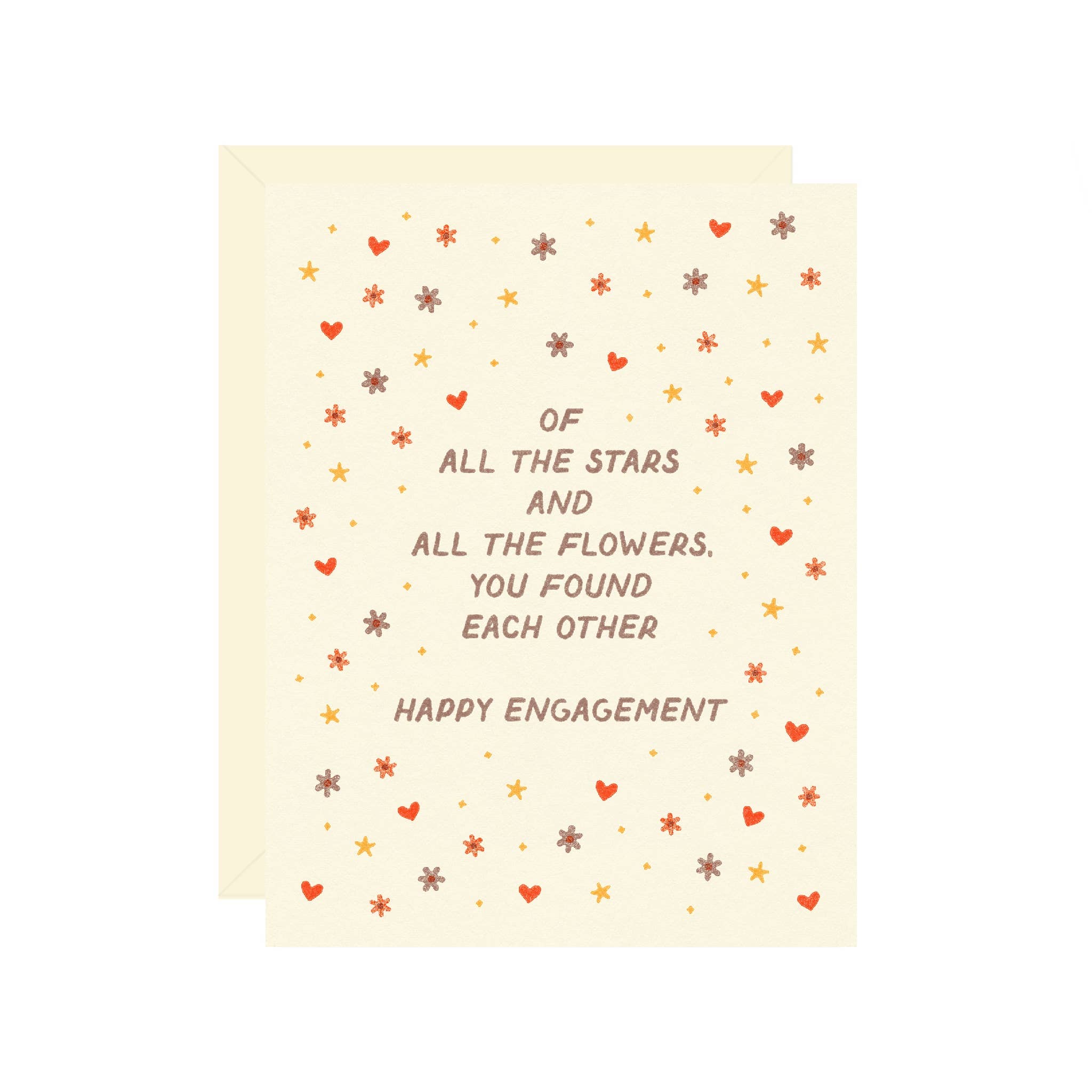 Stars & Flowers Engagement Card - DIGS