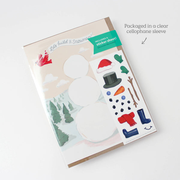 Sticker Scene Card - Build a Snowman - DIGS