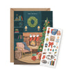 Sticker Scene Card - Cozy Fireplace - DIGS