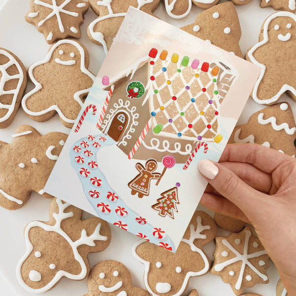 Sticker Scene Card - Gingerbread House - DIGS