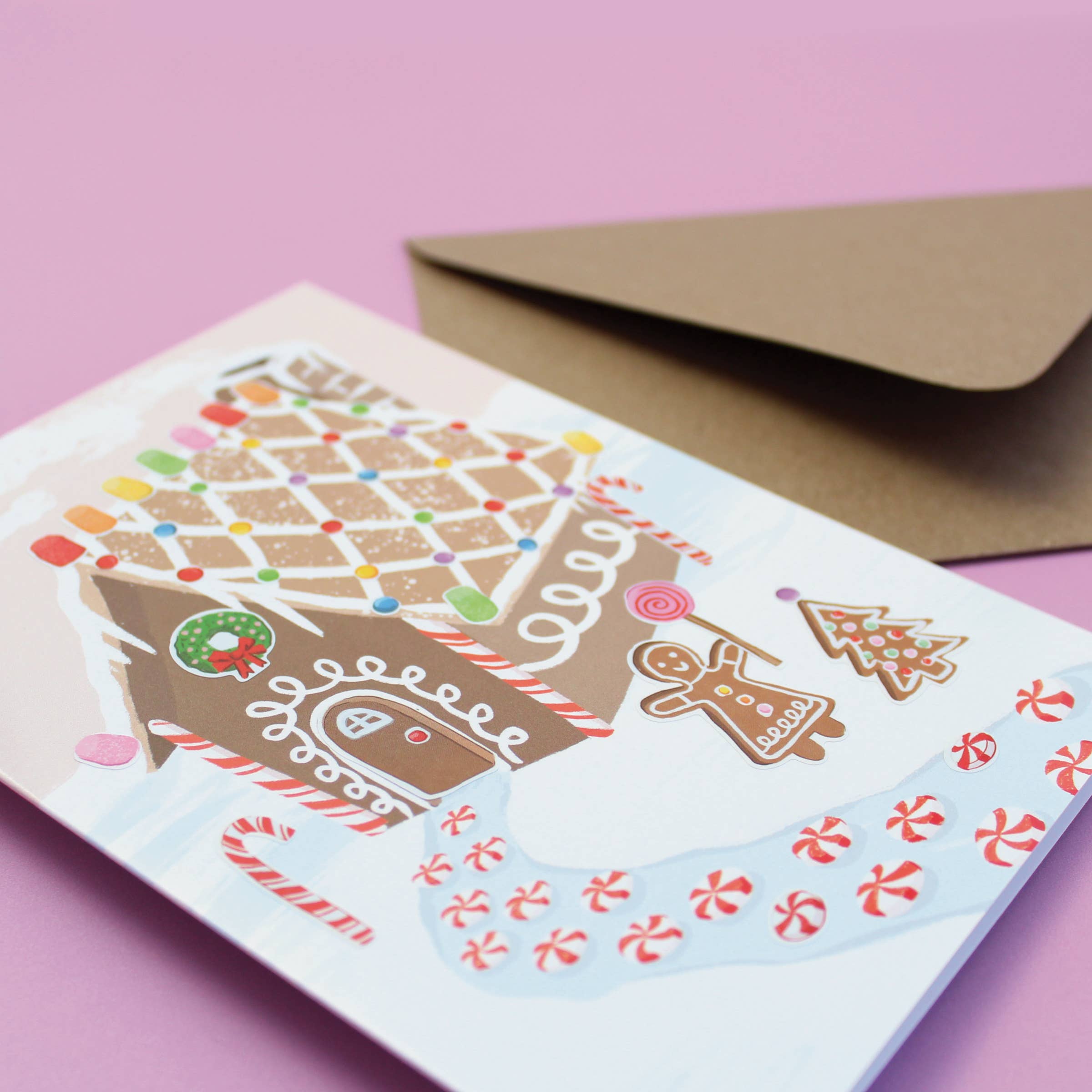 Sticker Scene Card - Gingerbread House - DIGS