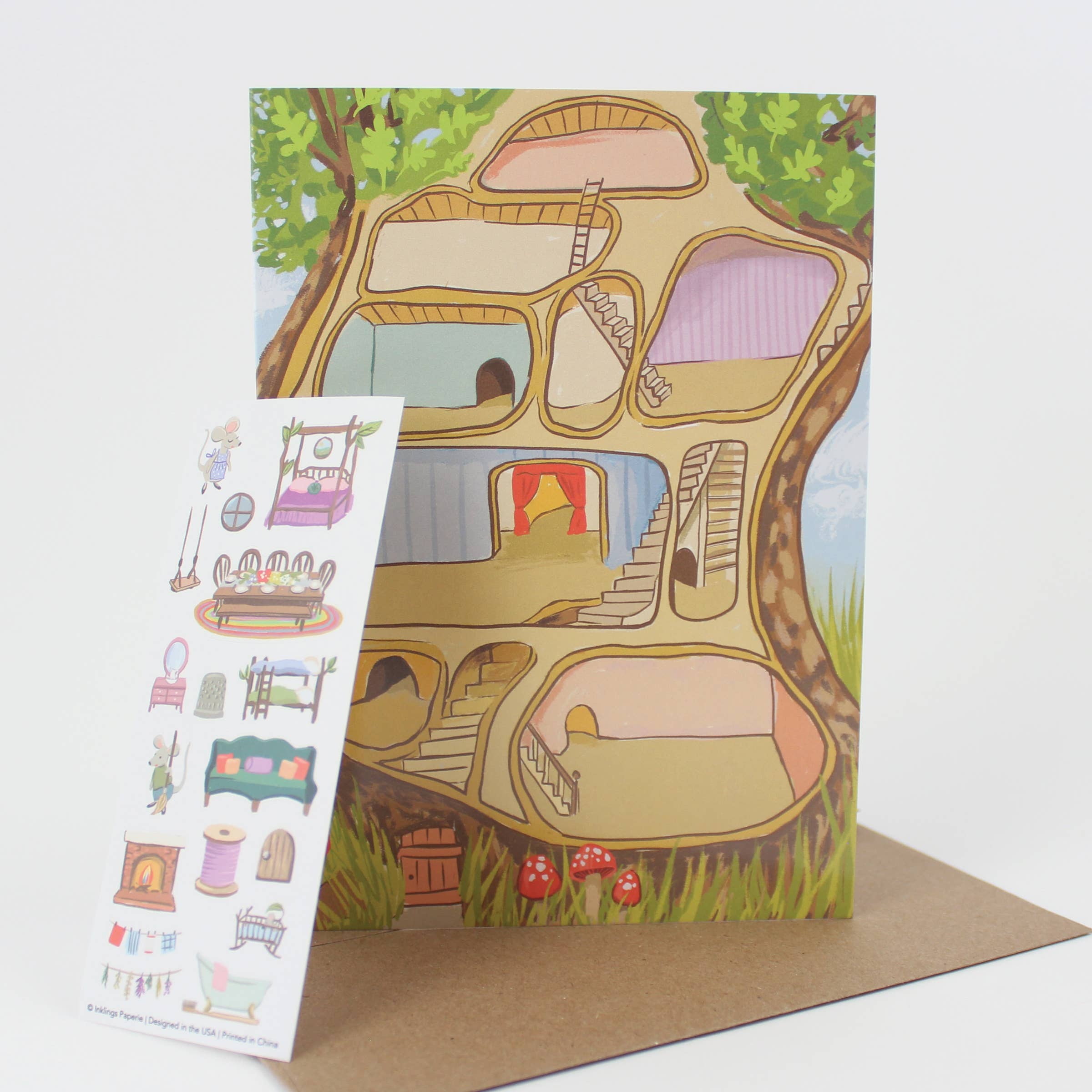 Sticker Scene Card - Mouse House - DIGS