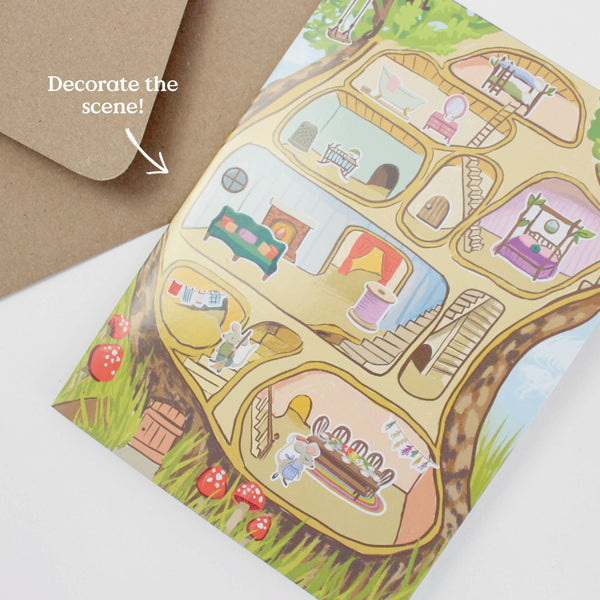 Sticker Scene Card - Mouse House - DIGS