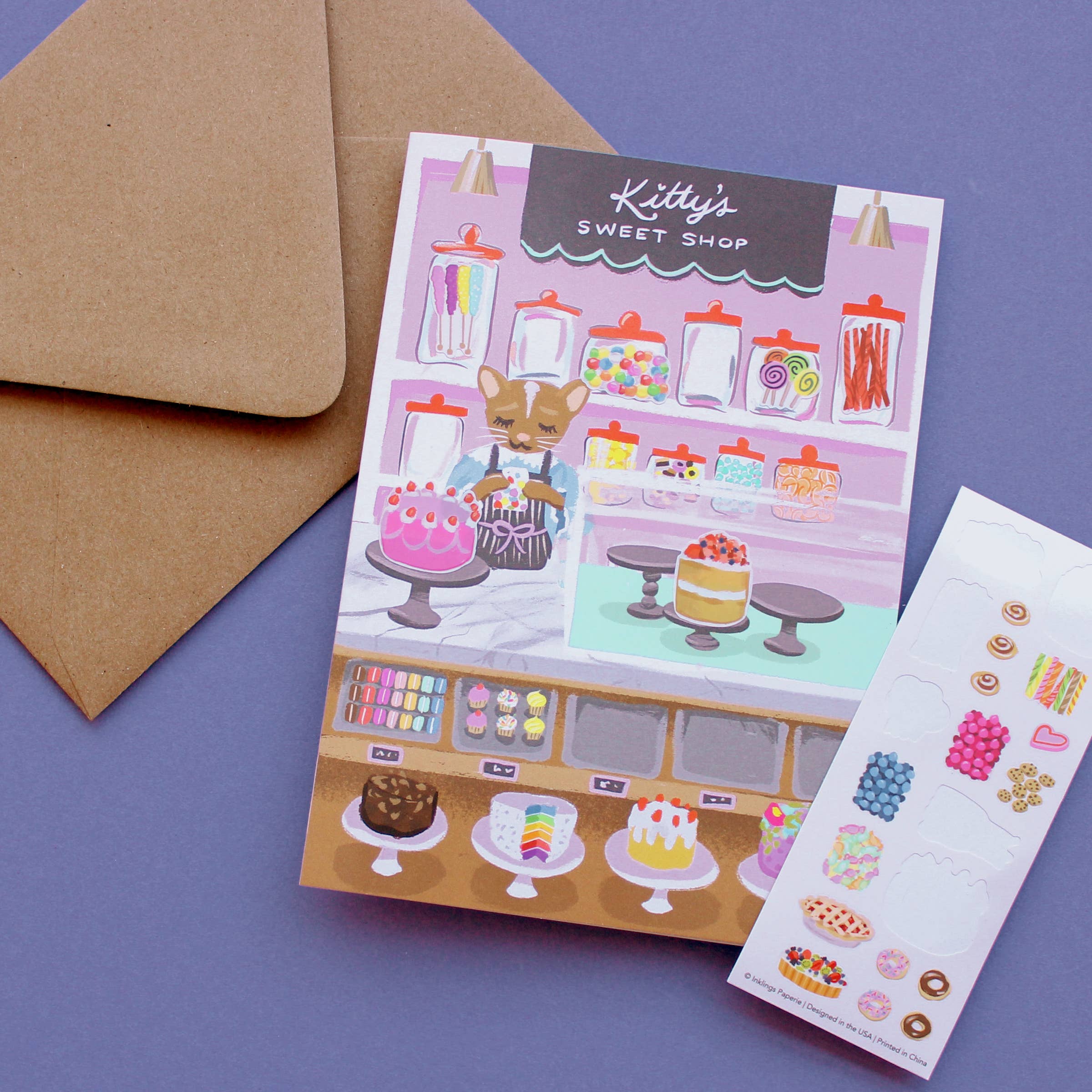 Sticker Scene Card - Sweet Shop - DIGS