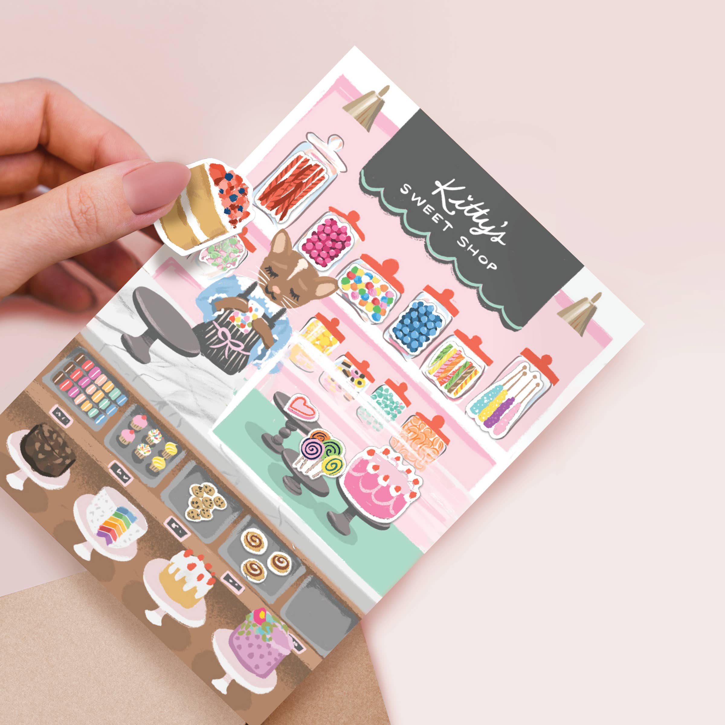 Sticker Scene Card - Sweet Shop - DIGS