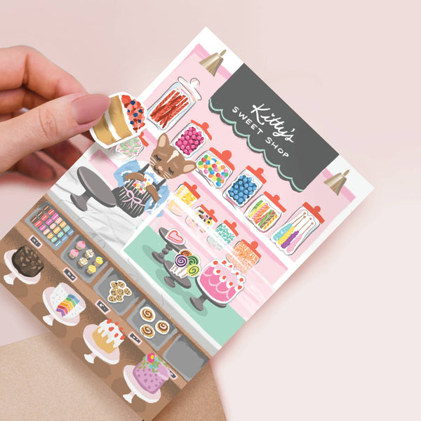 Sticker Scene Card - Sweet Shop - DIGS