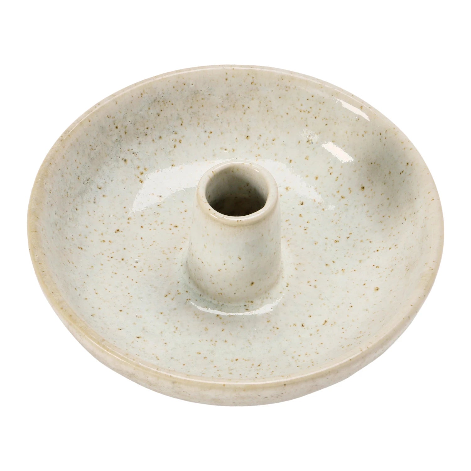 Stoneware Dish With Toothpick/Candle Holder - DIGS