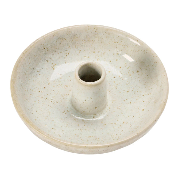 Stoneware Dish With Toothpick/Candle Holder - DIGS